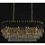 Żyrandol glamour metalowy złoto-czarny 80cm 6260/8 z serii TOLEDO - Lampy Elem